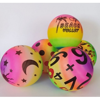 PIŁKA 25cm MIX WZOR&Oacute;W/5szt/