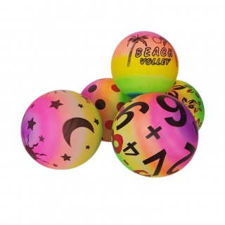 PIŁKA 25cm MIX WZOR&Oacute;W/5szt/, Sport i rekreacja, Zabawki