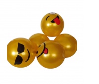 PIŁKA SMILING FACE 25cm /5szt/, Sport i rekreacja, Zabawki