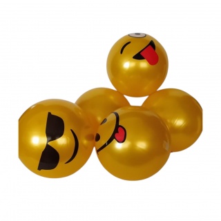 PIŁKA SMILING FACE 25cm /5szt/, Sport i rekreacja, Zabawki