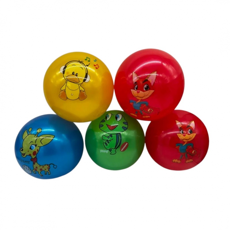 PIŁKA ZWIERZĘTA 25cm /5szt/, Sport i rekreacja, Zabawki