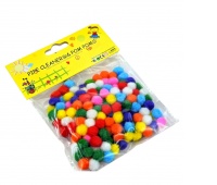 POMPONY 1cm 200szt MIX KOLOR&Oacute;W LE19-06, Pompony, Art. kreatywne