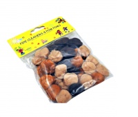 POMPONY 2,5cm 30szt ODCIENIE BRĄZU LE19-03, Pompony, Art. kreatywne