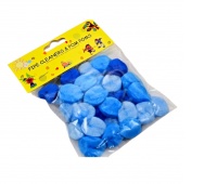 POMPONY 2,5cm 30szt ODCIENIE NIEBIESKIEGO LE19-03, Pompony, Art. kreatywne