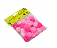 POMPONY 2,5cm 30szt ODCIENIE R&Oacute;ŻU LE19-03, Pompony, Art. kreatywne