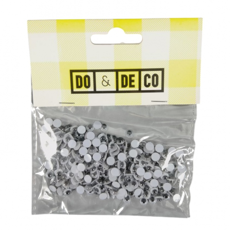 RUCHOME OCZY 5mm 300szt 0217, Ruchome oczka, Art. kreatywne