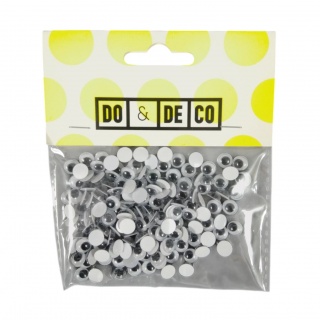 RUCHOME OCZY 7mm 150szt 0218, Ruchome oczka, Art. kreatywne