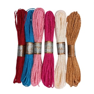 SZNUREK PAPIEROWY 12szt, Sznurki, nici, rzemyki, Art. dekoracyjne i prezentowe