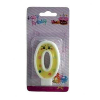 ŚWIECZKI CYFERKI "0", Świeczki, fontanny, Art. na okazje i przyjęcia