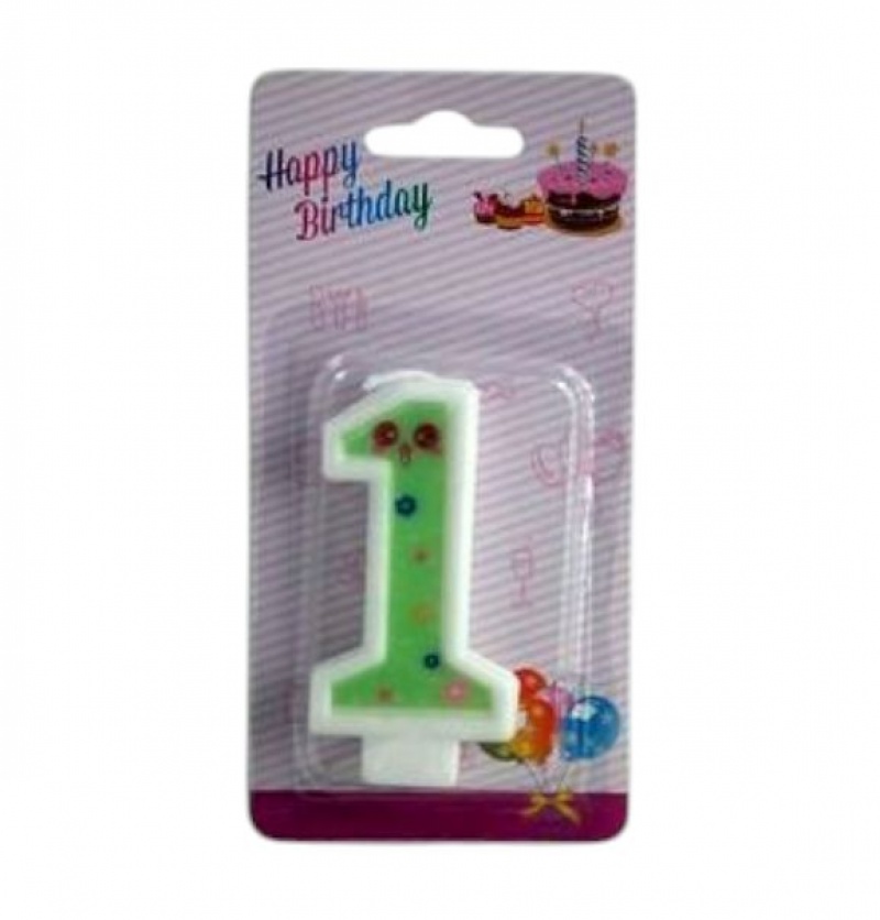 ŚWIECZKI CYFERKI "1", Świeczki, fontanny, Art. na okazje i przyjęcia