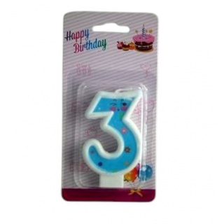 ŚWIECZKI CYFERKI "3", Świeczki, fontanny, Art. na okazje i przyjęcia