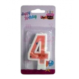 ŚWIECZKI CYFERKI "4", Świeczki, fontanny, Art. na okazje i przyjęcia