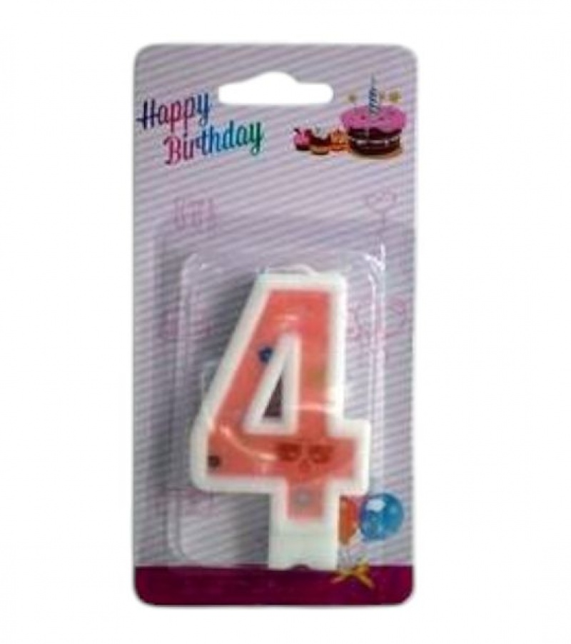 ŚWIECZKI CYFERKI "4", Świeczki, fontanny, Art. na okazje i przyjęcia