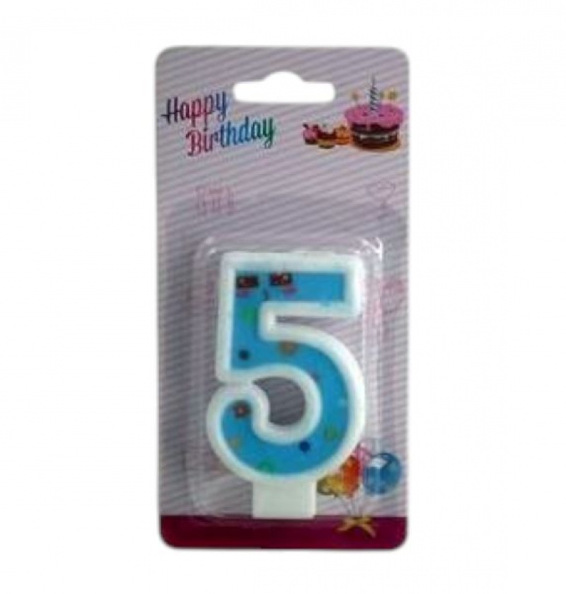 ŚWIECZKI CYFERKI "5", Świeczki, fontanny, Art. na okazje i przyjęcia