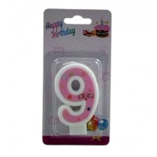 ŚWIECZKI CYFERKI "9", Świeczki, fontanny, Art. na okazje i przyjęcia