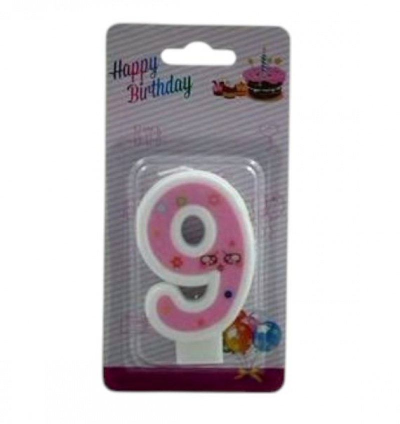 ŚWIECZKI CYFERKI "9", Świeczki, fontanny, Art. na okazje i przyjęcia