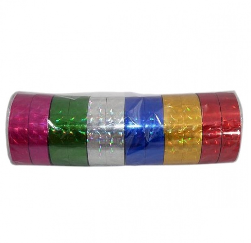 TAŚMA KLEJĄCA METALIK 12szt, Artykuły zdobnicze, Art. kreatywne