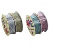 TAŚMA OZDOBNA SAMOP. GOLD POWDER LACE 1,8cm/1m