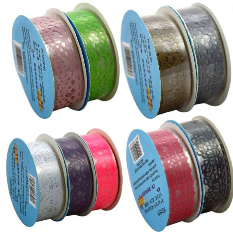 TAŚMA OZDOBNA SAMOP. SMALL LACE 1,8cm/1m, Wstążki, tasiemki, Art. kreatywne