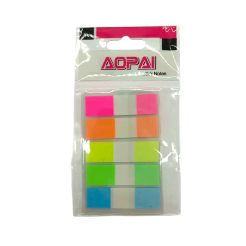 ZAKŁADKI INDEKSUJĄCE 1,2x4,5 PLASTIKOWE, Zakładki indeksujące, Galanteria papiernicza