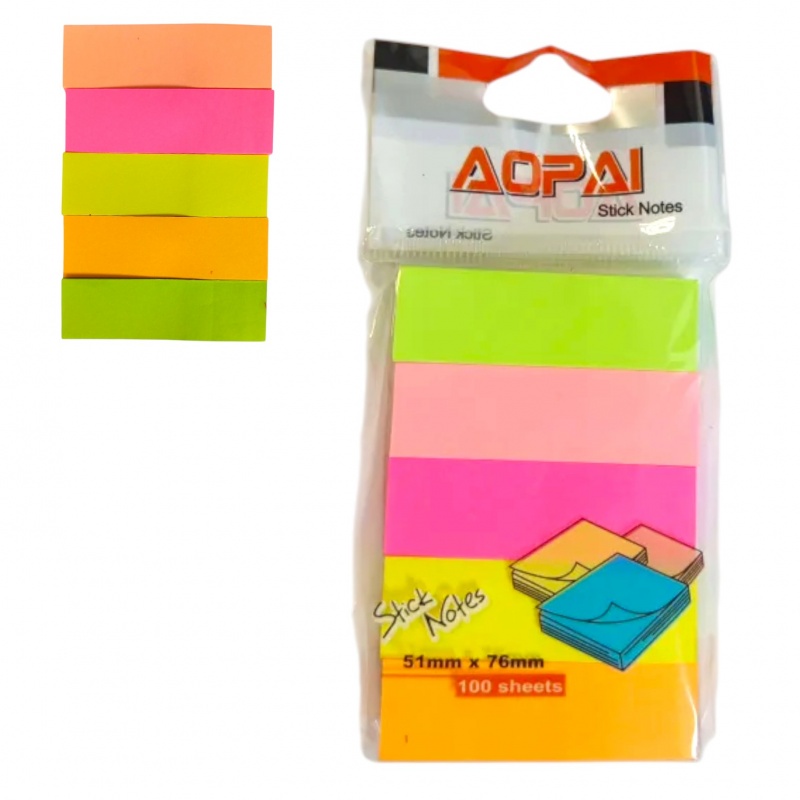 ZAKŁADKI INDEKSUJĄCE 76x50 5 kolor&oacute;w, Zakładki indeksujące, Galanteria papiernicza