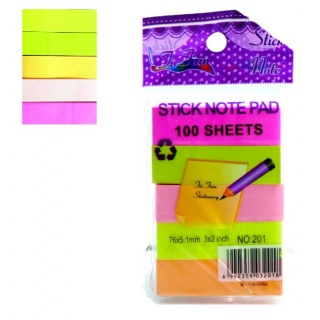 ZAKŁADKI INDEKSUJĄCE 76x15 5kolor&oacute;w, Zakładki indeksujące, Galanteria papiernicza