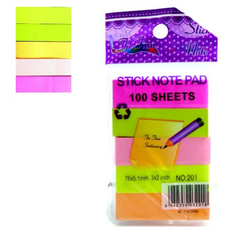 ZAKŁADKI INDEKSUJĄCE 76x15 5kolor&oacute;w, Zakładki indeksujące, Galanteria papiernicza