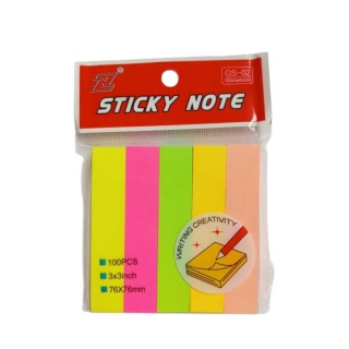 ZAKŁADKI INDEKSUJĄCE 76x15 5kolor&oacute;w, Zakładki indeksujące, Galanteria papiernicza