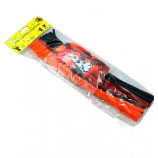 ZESTAW DRUCIKI, POMPONY, OCZKA ODCIENIE CZERWIENI, Druciki, Art. kreatywne