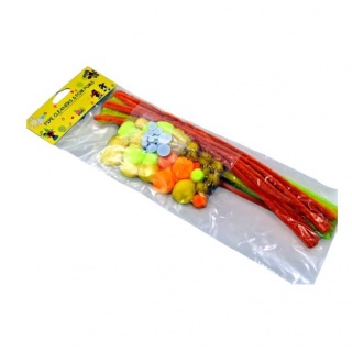 ZESTAW DRUCIKI, POMPONY, OCZKA ODCIENIE Ż&Oacute;ŁTEGO, Druciki, Art. kreatywne