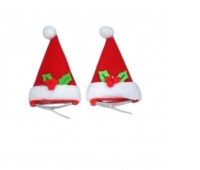 OZDOBA B.N. Y3610 SPINKA CZAPECZKA MIKOŁAJ 2 SZT., Boże Narodzenie, Art. świąteczne i okolicznościowe