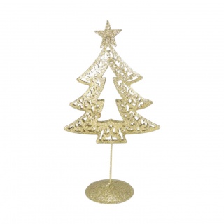 OZDOBA B.N. YLD35 CHOINKA STOJĄCA AŻUR. 22CM., Boże Narodzenie, Art. świąteczne i okolicznościowe