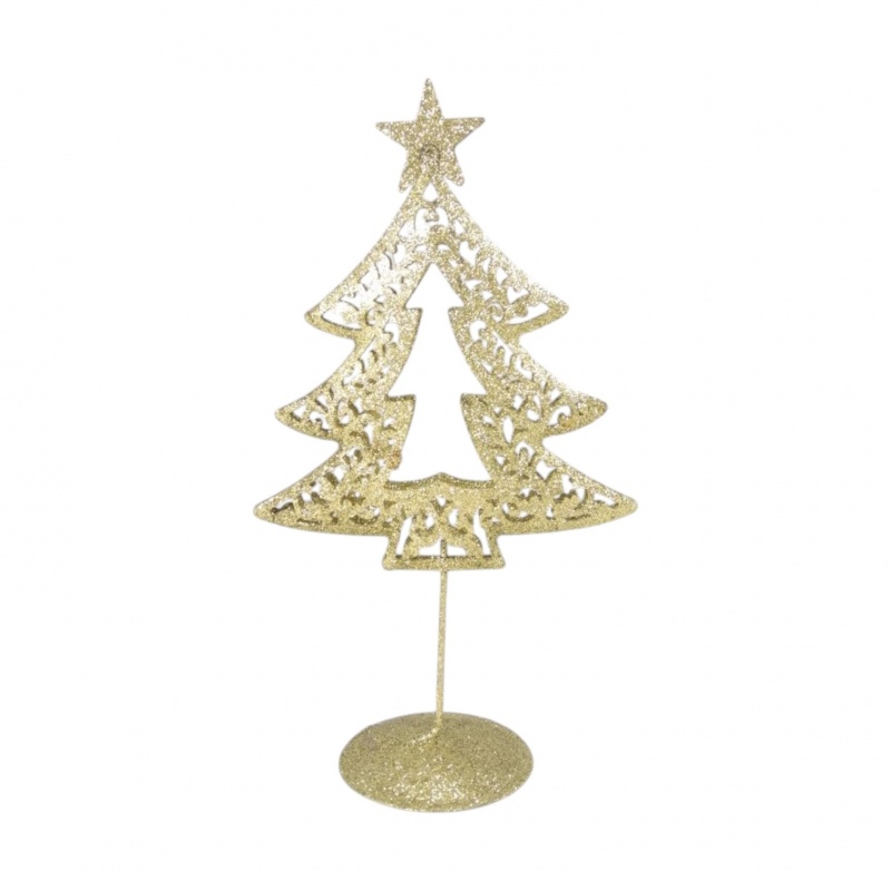 OZDOBA B.N. YLD35 CHOINKA STOJĄCA AŻUR. 22CM., Boże Narodzenie, Art. świąteczne i okolicznościowe