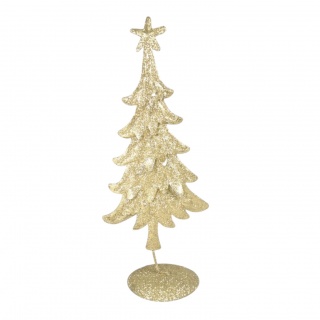 OZDOBA B.N. YLD48 CHOINIKA STOJĄCA BROKAT 27CM, Boże Narodzenie, Art. świąteczne i okolicznościowe