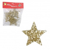 OZDOBA B.N. YLD52 ZAWIESZKA GWIAZDKI DRUT 4 SZT., Boże Narodzenie, Art. świąteczne i okolicznościowe
