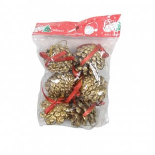 OZDOBA B.N. YLD68 ZAWIESZKA SZYSZKA 6 SZT., Boże Narodzenie, Art. świąteczne i okolicznościowe