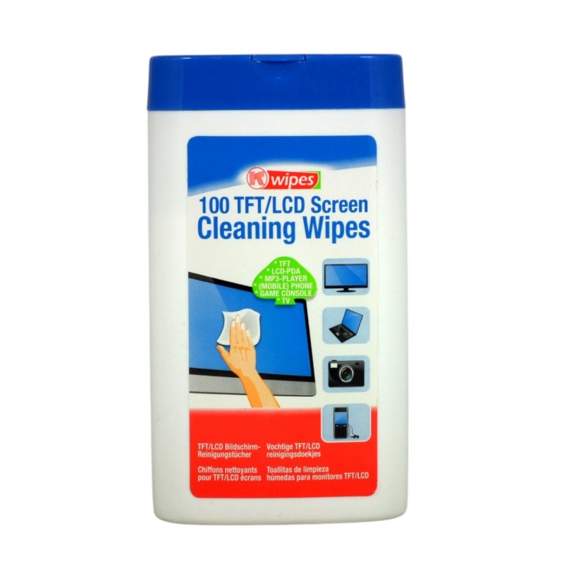 SERWETKI CZYSZCZĄCE 100szt 1/24, Środki czyszczące do elektroniki, Akcesoria komputerowe