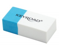Gumka wielofunkcyjna KEYROAD, pakowane na displayu, niebiesko-biała, Plastyka, Artykuły szkolne