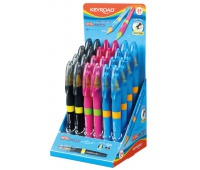Długopis żelowy KEYROAD SMOOZZY Writer, 0,7mm, pakowany na diplayu, mix kolorów, Żelopisy, Artykuły do pisania i korygowania