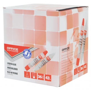 Klej w płynie OFFICE PRODUCTS, dwustronny, 43ml, transparentny, Kleje, Drobne akcesoria biurowe