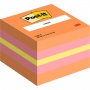 Post-it® Notes Mini Cube, Mix Pink Colours, 51 mm x 51 mm, 400 sheets
