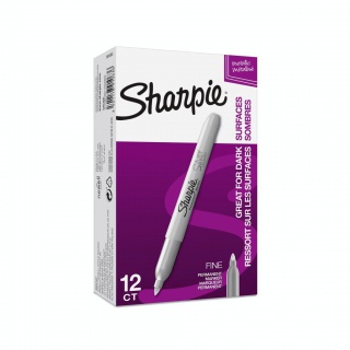 Marker perm. Sharpie Matallic srebrny, Markery, Artykuły do pisania i korygowania
