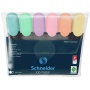 Zestaw zakreślaczy SCHNEIDER Job Pastel, 1-5 mm, 6 szt., pudełko z zawieszką, mix kolorów, Textmarkery, Artykuły do pisania i korygowania