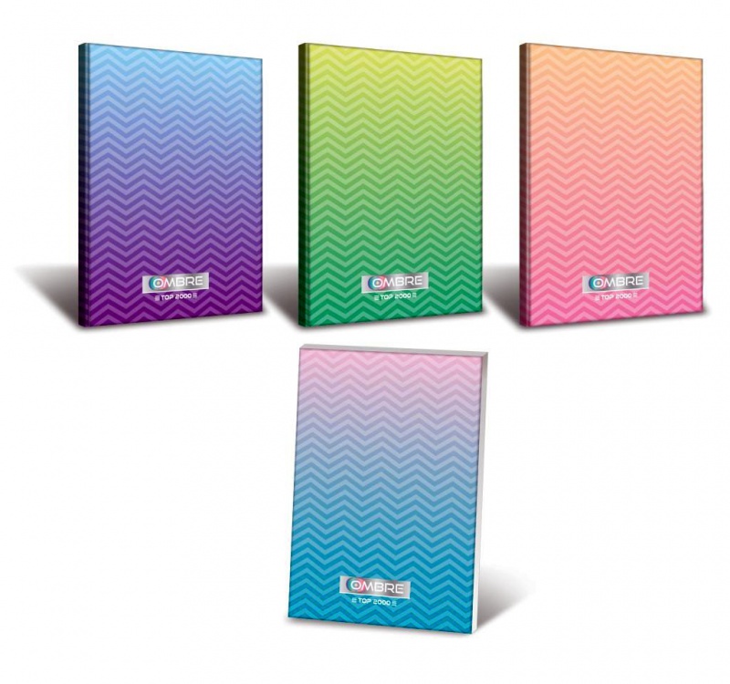 BRULION TOP 2000 OMBRE POWDER A4 96K 70G KR5M MIKS PASTELOWY, Zeszyty, Artykuły szkolne