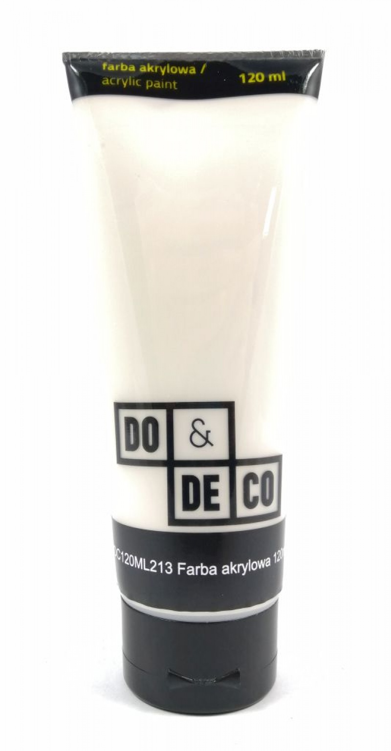 FARBA AKRYLOWA 120ml PERŁOWA BIAŁA 213, Farby, Plastyka