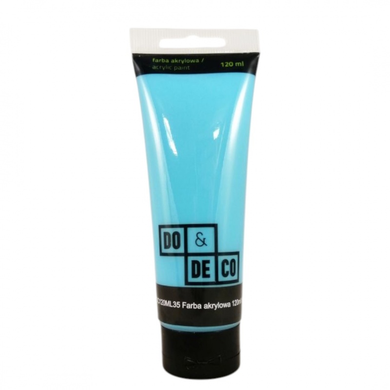 FARBA AKRYLOWA 120ml BŁĘKITNA 35, Farby, Plastyka