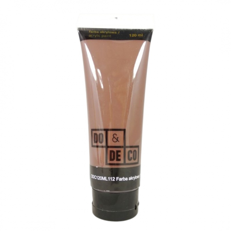 FARBA AKRYLOWA 120ml CIEMNOBRĄZOWA 112, Farby, Plastyka