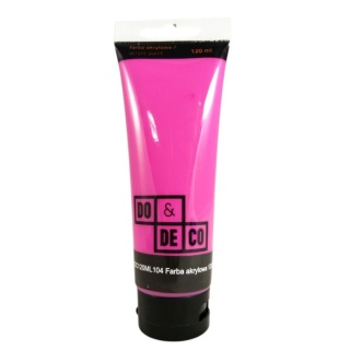 FARBA AKRYLOWA 120ml FUKSJA 104, Farby, Plastyka