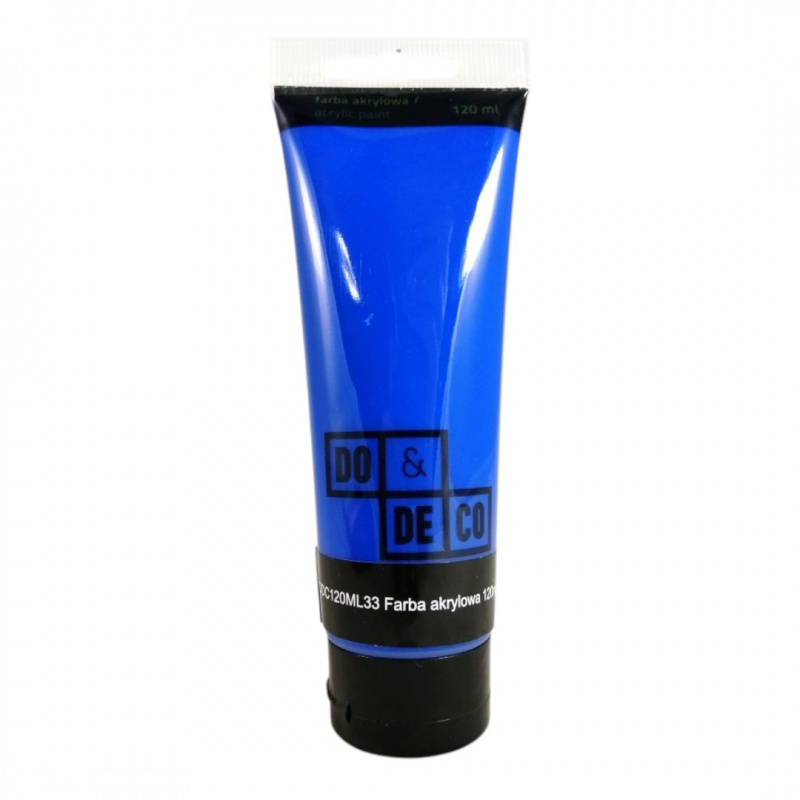 FARBA AKRYLOWA 120ml GRANATOWA 33, Farby, Plastyka
