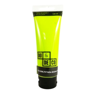 FARBA AKRYLOWA 120ml JASNOZIELONA 78, Farby, Plastyka
